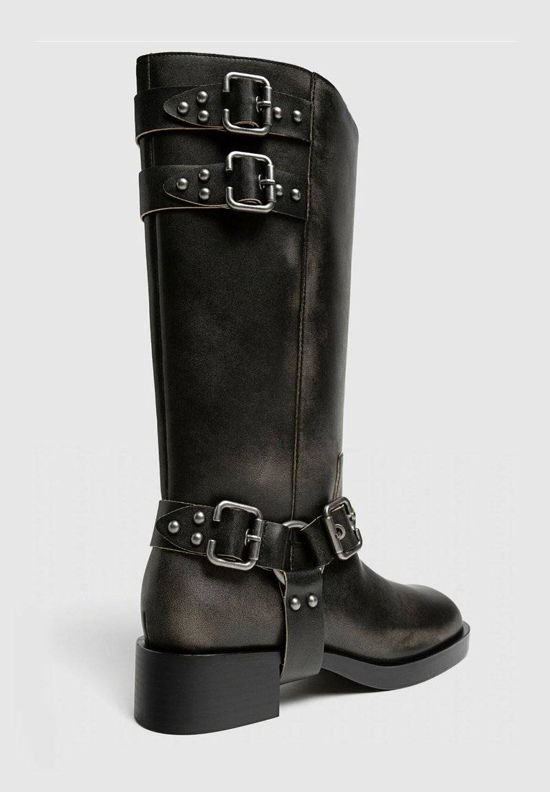 Stradivarius Stradivarius Cowboy/Biker boots - dark grey Letzte 3 Tage