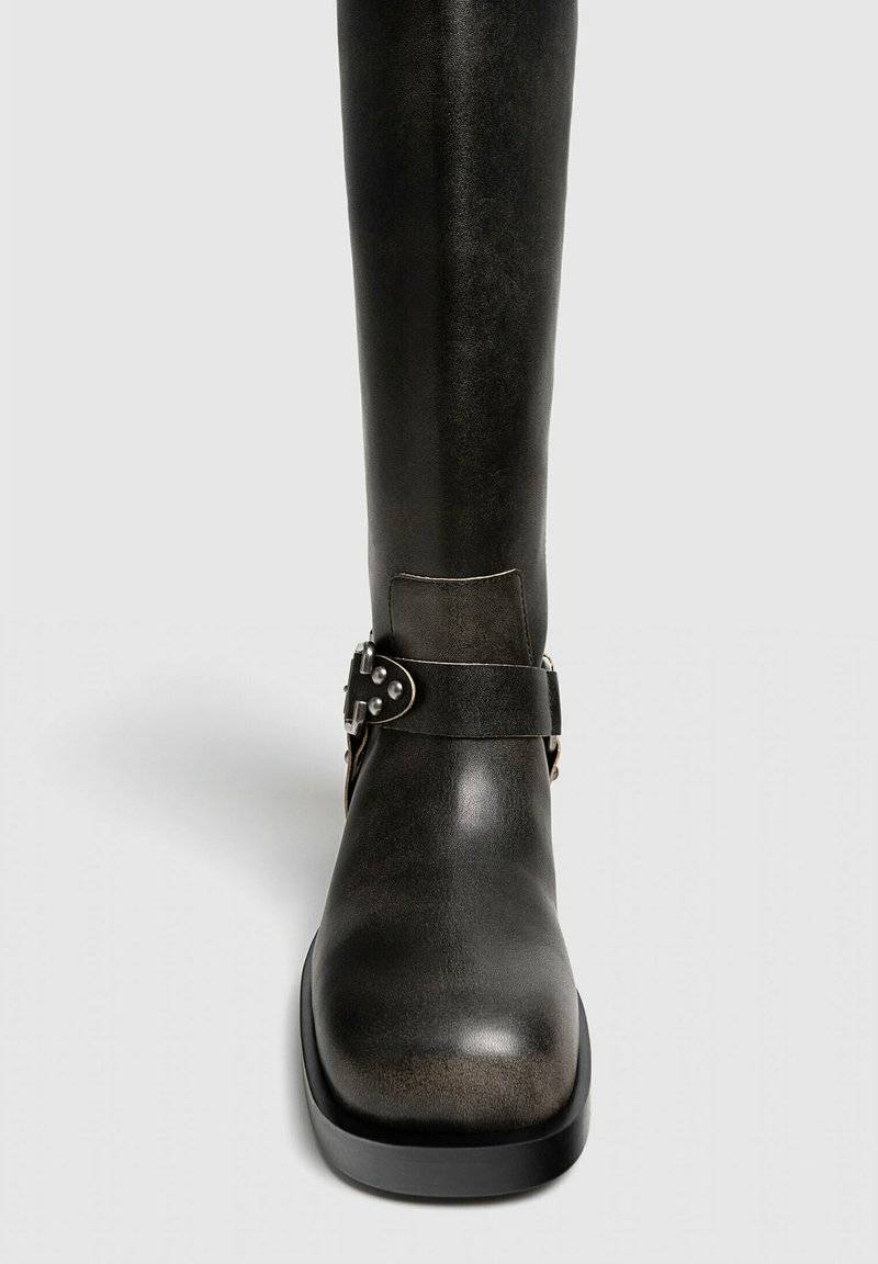 Stradivarius Stradivarius Cowboy/Biker boots - dark grey Letzte 3 Tage