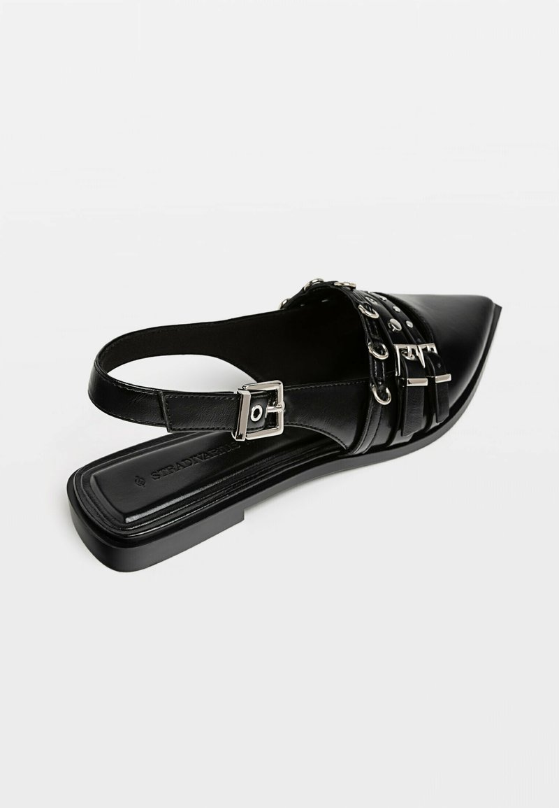 Stradivarius Stradivarius Slingback ballet pumps - black Letzte 2 Tage