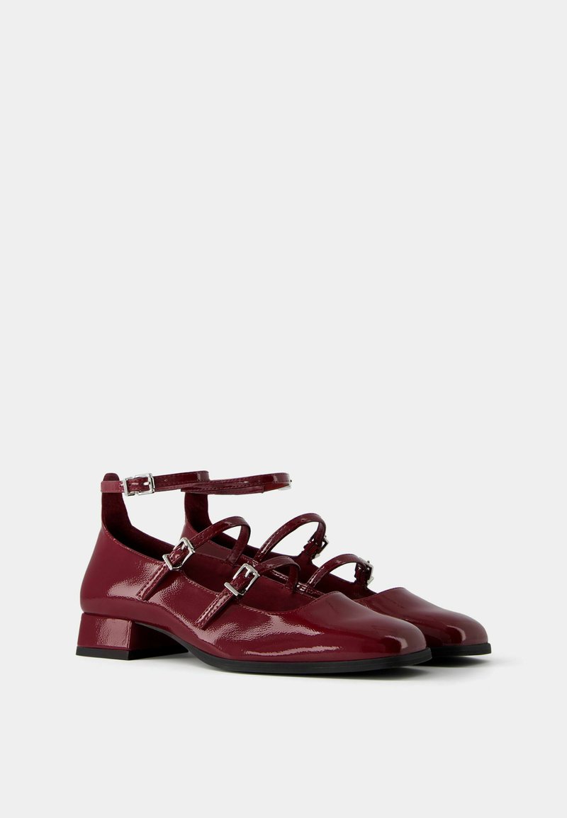 Bershka Bershka MARY JANES - Ankle strap ballet pumps - dark red Discount Store für neue Produkte