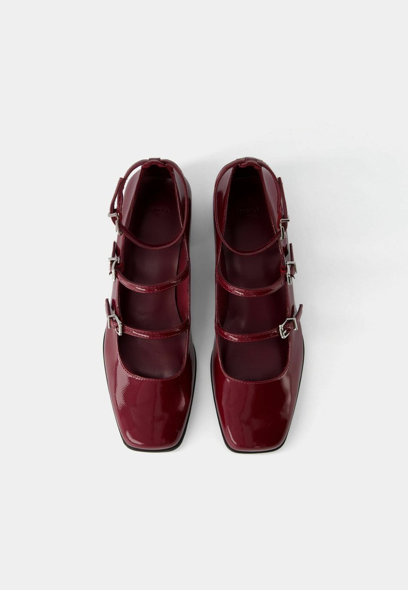 Bershka Bershka MARY JANES - Ankle strap ballet pumps - dark red Discount Store für neue Produkte