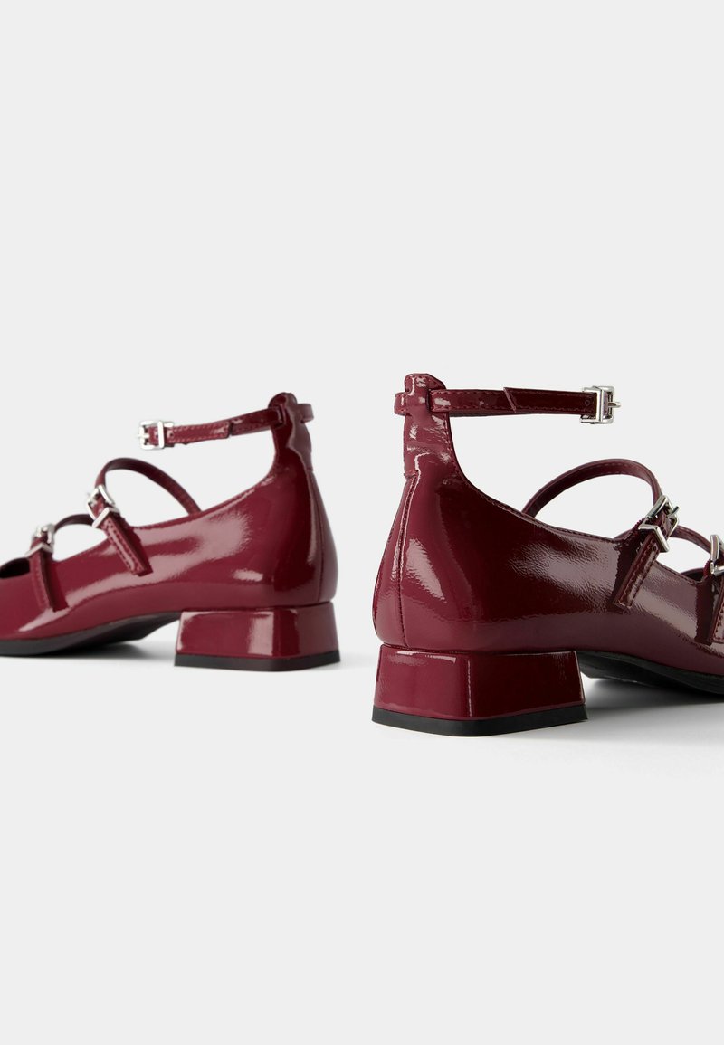 Bershka Bershka MARY JANES - Ankle strap ballet pumps - dark red Discount Store für neue Produkte