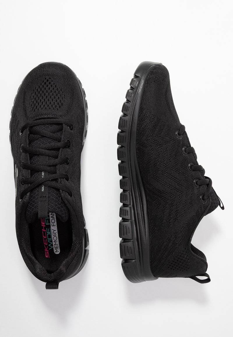 Skechers Wide Fit Skechers Wide Fit GRACEFUL - Trainers - black 50% Rabatt mit kostenlosem Versand