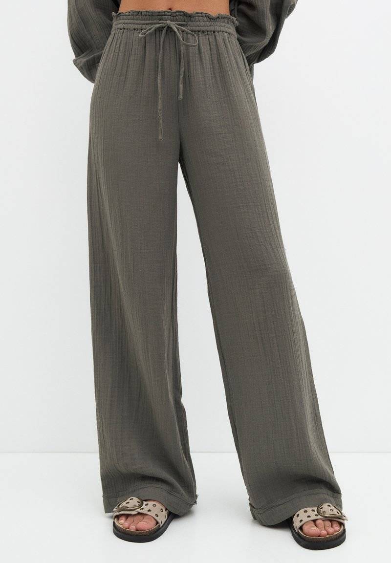 PULL&BEAR PULL&BEAR CREASED WITH FRAYED HEMS - Trousers - dark grey Bis zu 65% Rabatt