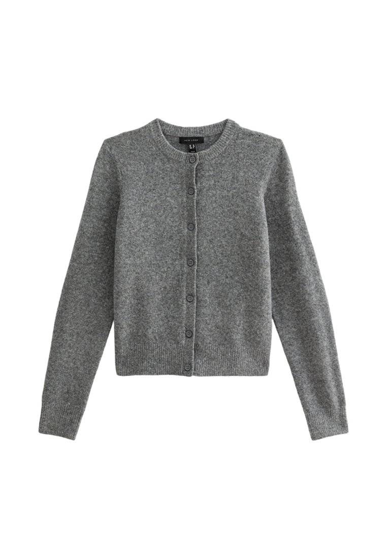 New Look New Look CREW NECK - Cardigan - grey Nur für heute