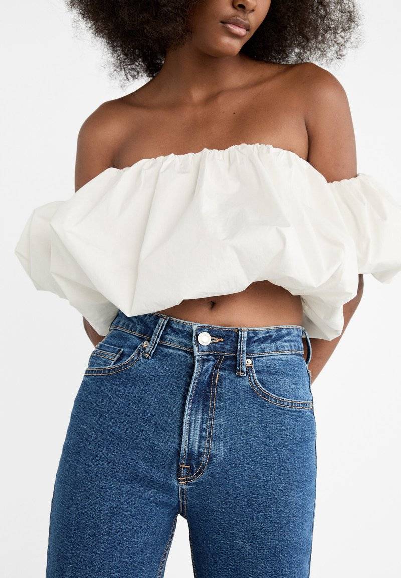 Stradivarius Stradivarius MOM - Relaxed fit jeans - raw denim Bis zu 55% Rabatt