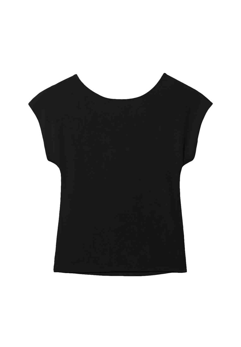 Stradivarius Stradivarius OPEN-BACK - Basic T-shirt - black Super Rabatt
