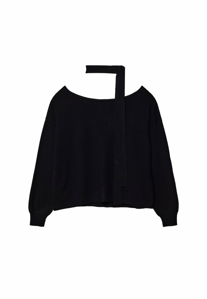 Stradivarius Stradivarius BOAT NECK - Jumper - black Im Verkauf