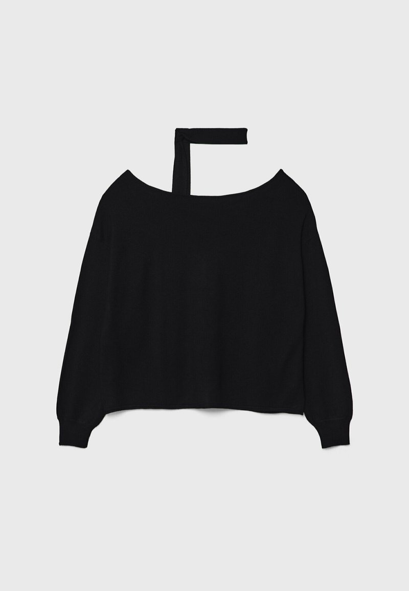 Stradivarius Stradivarius BOAT NECK - Jumper - black Im Verkauf