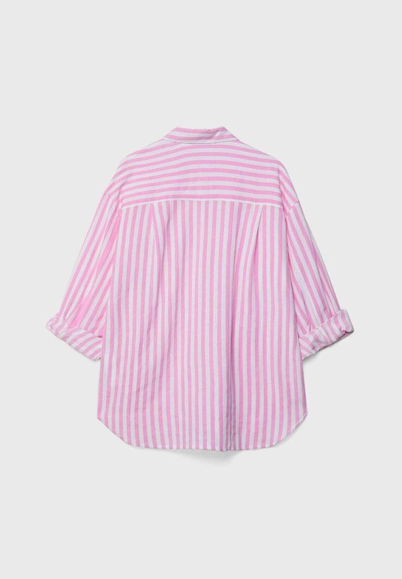 Stradivarius Stradivarius STRIPED - Button-down blouse - light pink 50% Rabatt für begrenzte Zeit