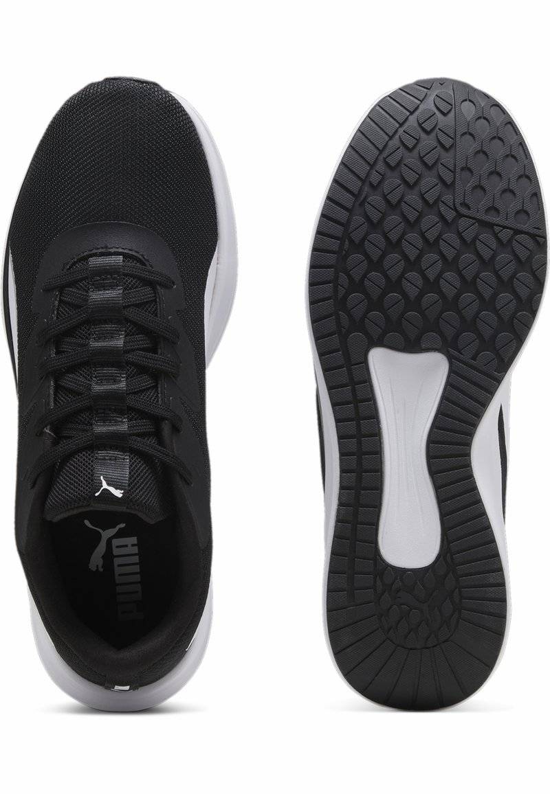 Puma Puma NIGHT RUNNER - Stability running shoes - black white Sonderangebot