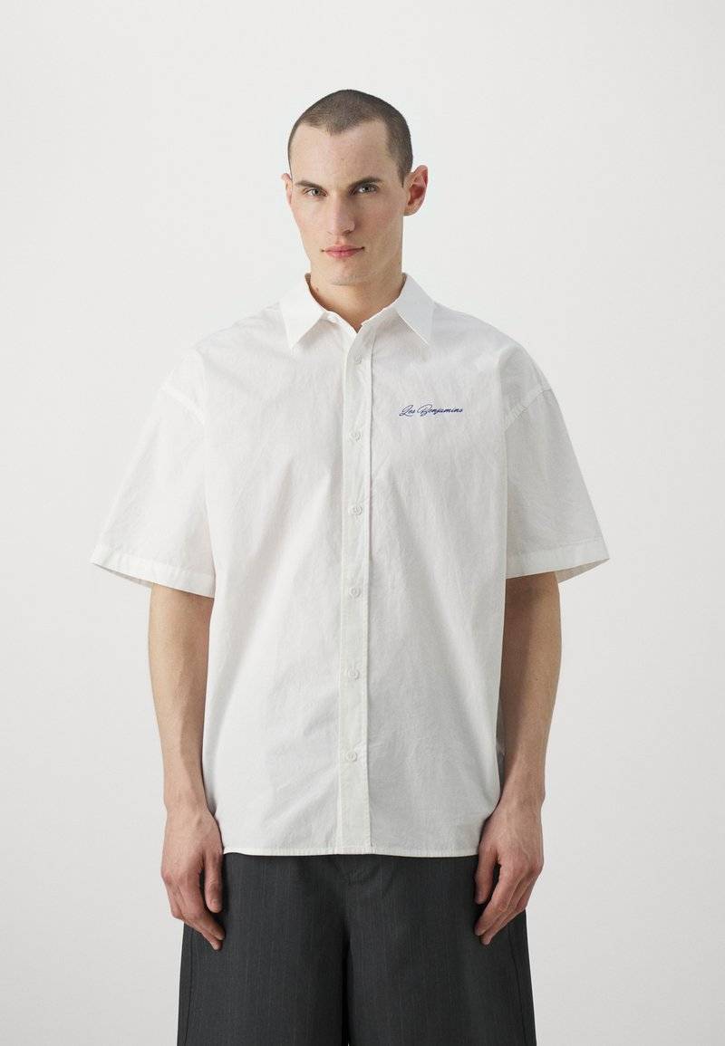 Les Benjamins Les Benjamins SHORT SLEEVE UNISEX - Button-down blouse - white Tiefpreis