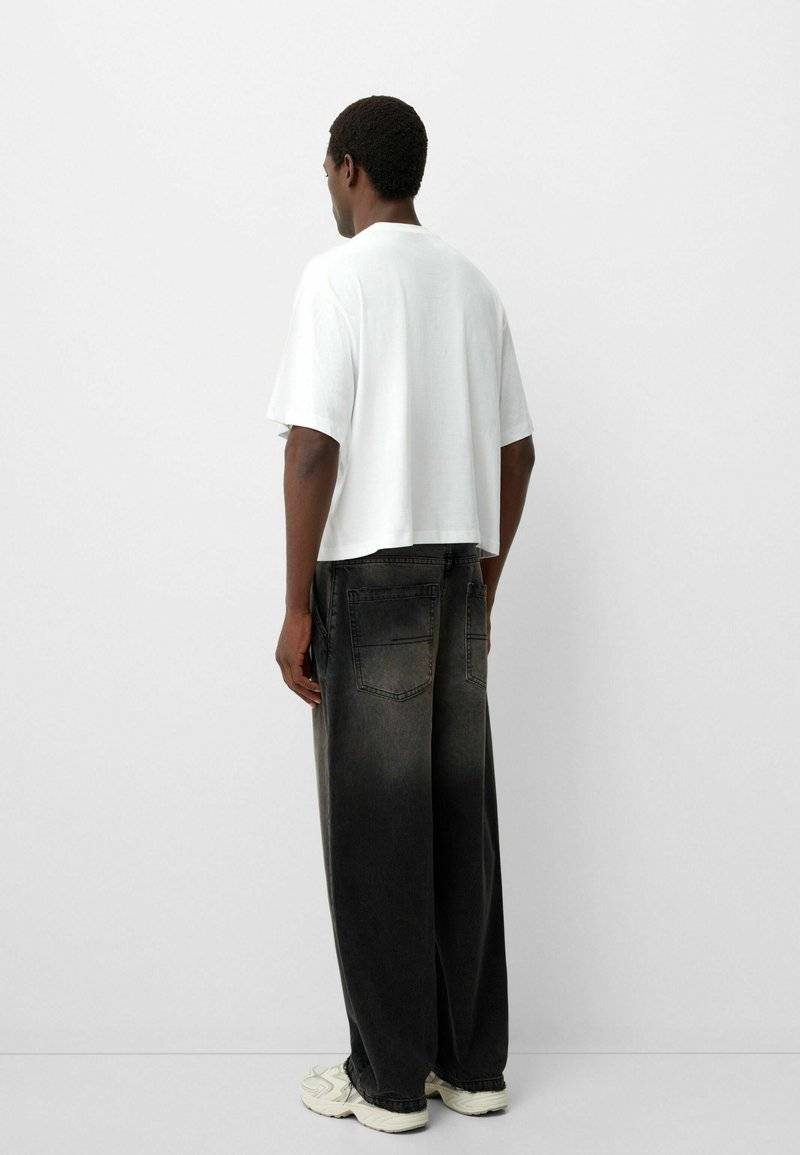 Bershka Bershka Relaxed fit jeans - black denim Riesige Rabatte