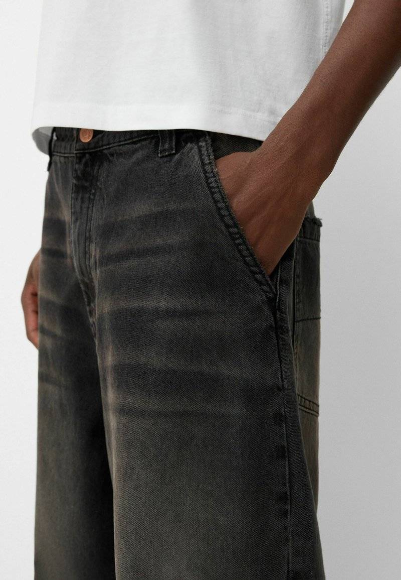 Bershka Bershka Relaxed fit jeans - black denim Riesige Rabatte
