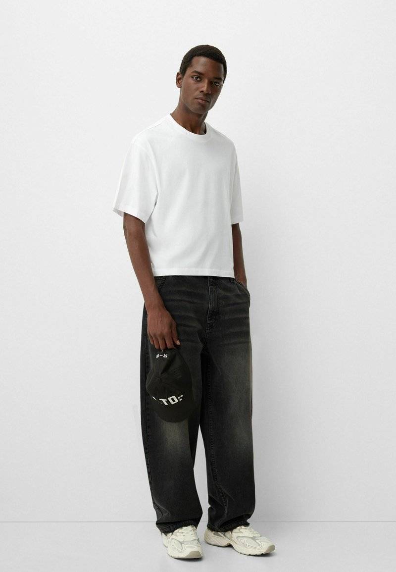 Bershka Bershka Relaxed fit jeans - black denim Riesige Rabatte