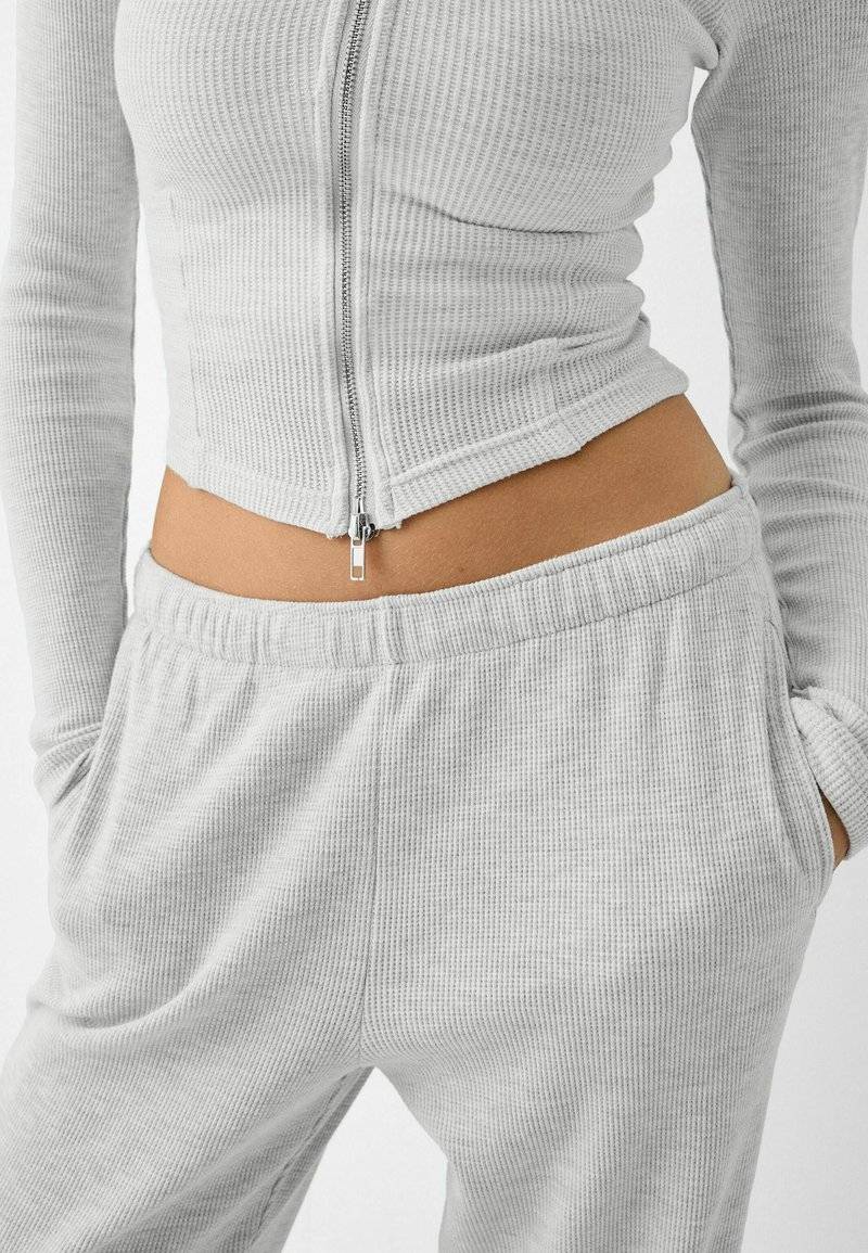 Bershka Bershka LONG SLEEVE - Cardigan - mottled grey Speichern exportieren