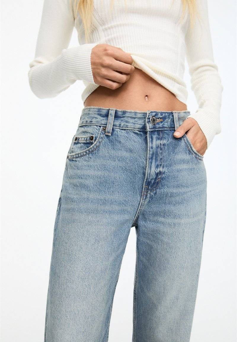 PULL&BEAR PULL&BEAR MID - Straight leg jeans - stone blue denim zollfrei