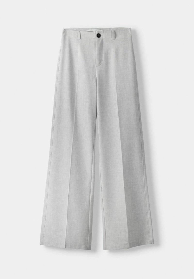 Bershka Bershka WIDE TAILORED - Trousers - mottled grey 50% Rabatt für begrenzte Zeit