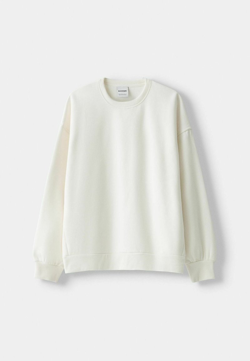 Bershka Bershka Sweatshirt - white Rabatte dieses Monats