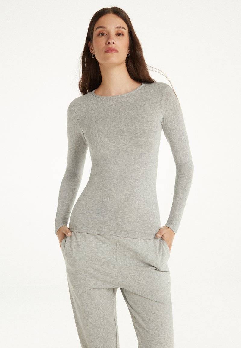 Tezenis Tezenis STRETCH ROUND-NECK - Long sleeved top - grigio melange chiar Online