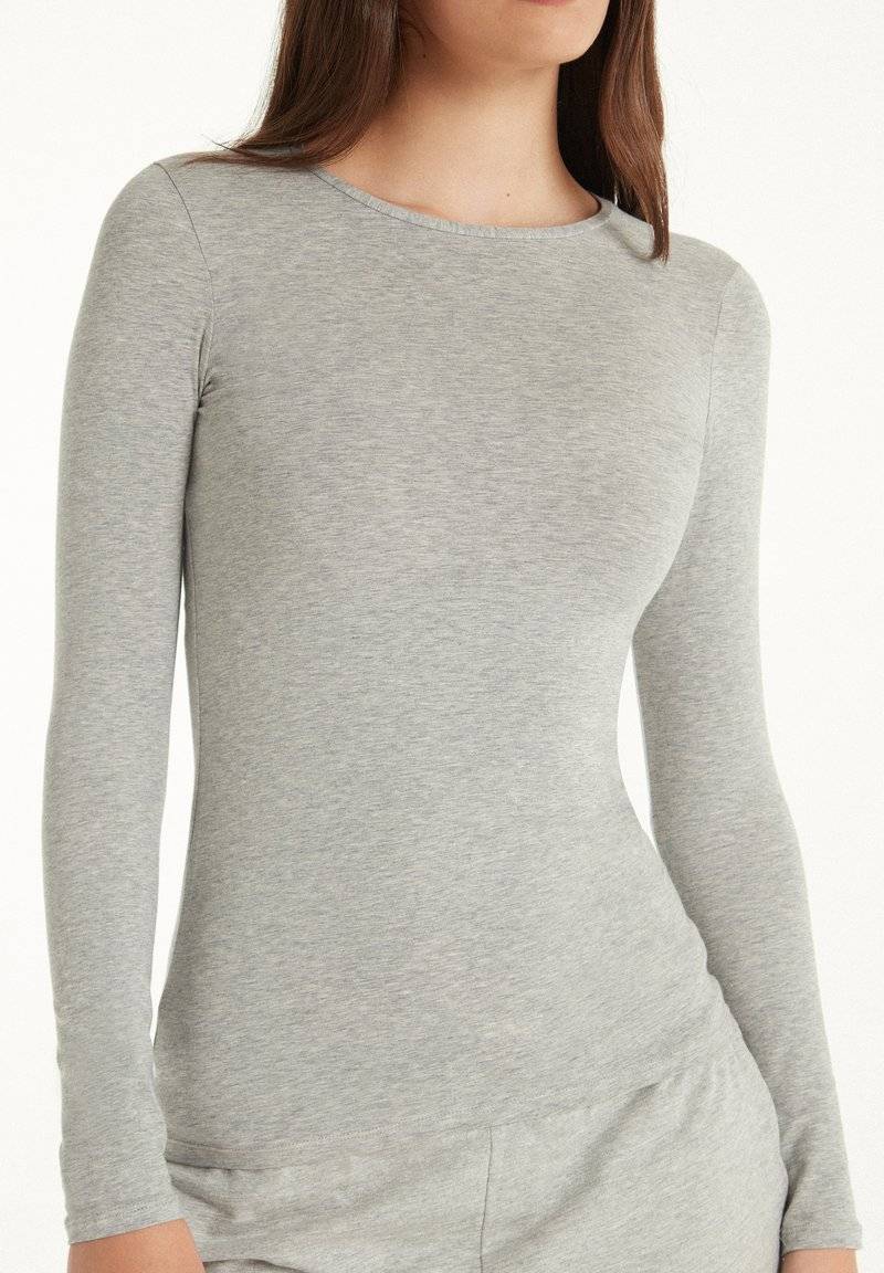 Tezenis Tezenis STRETCH ROUND-NECK - Long sleeved top - grigio melange chiar Online