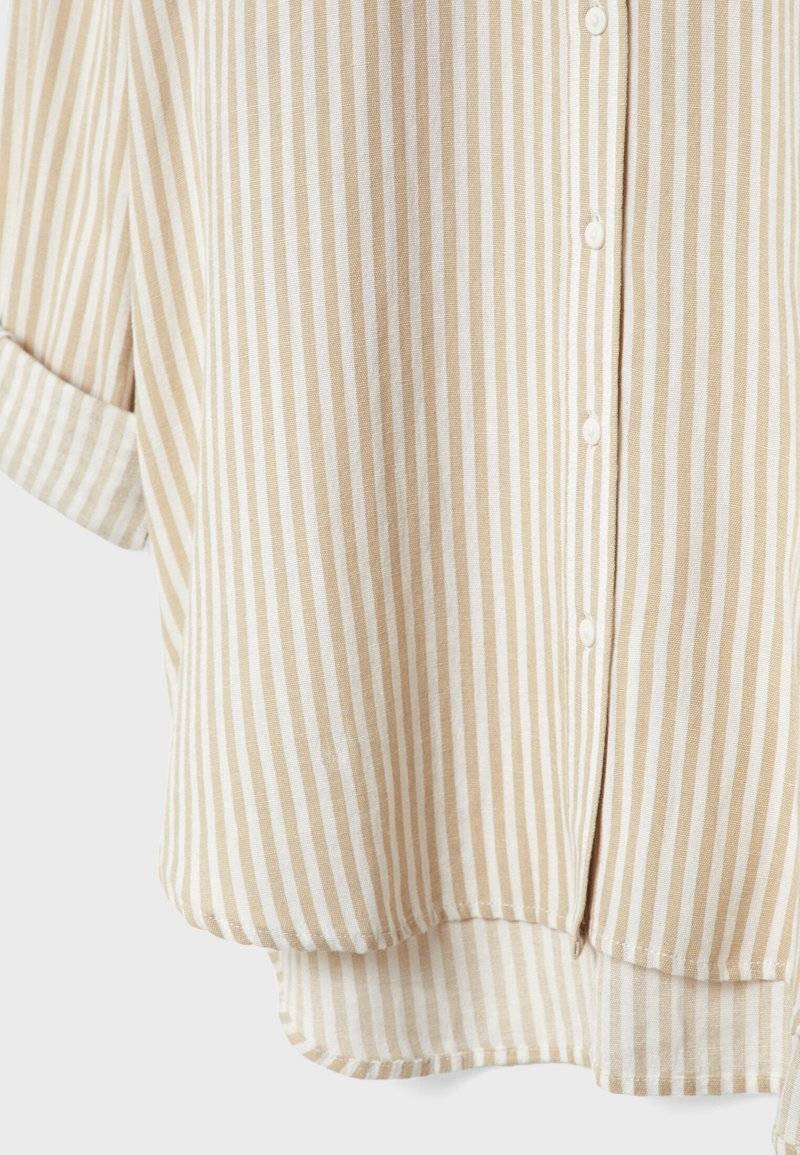 Stradivarius Stradivarius STRIPED - Button-down blouse - stone Outlet