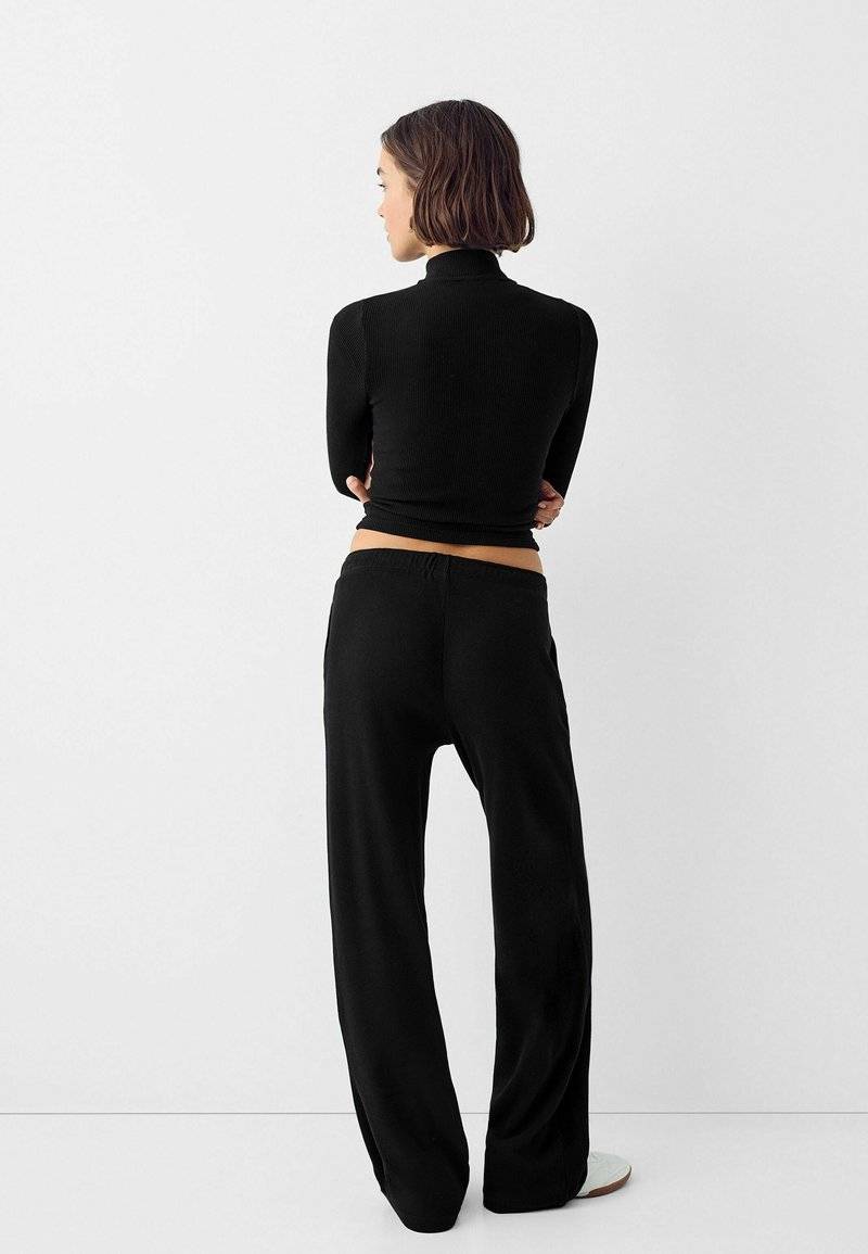 Bershka Bershka LONG SLEEVE - Cardigan - black Günstiger Verkauf