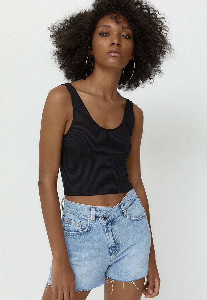 Stradivarius Stradivarius 3 PACK - Top - black Online