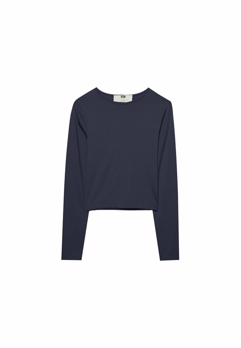 Stradivarius Stradivarius Long sleeved top - dark blue Schlussverkauf