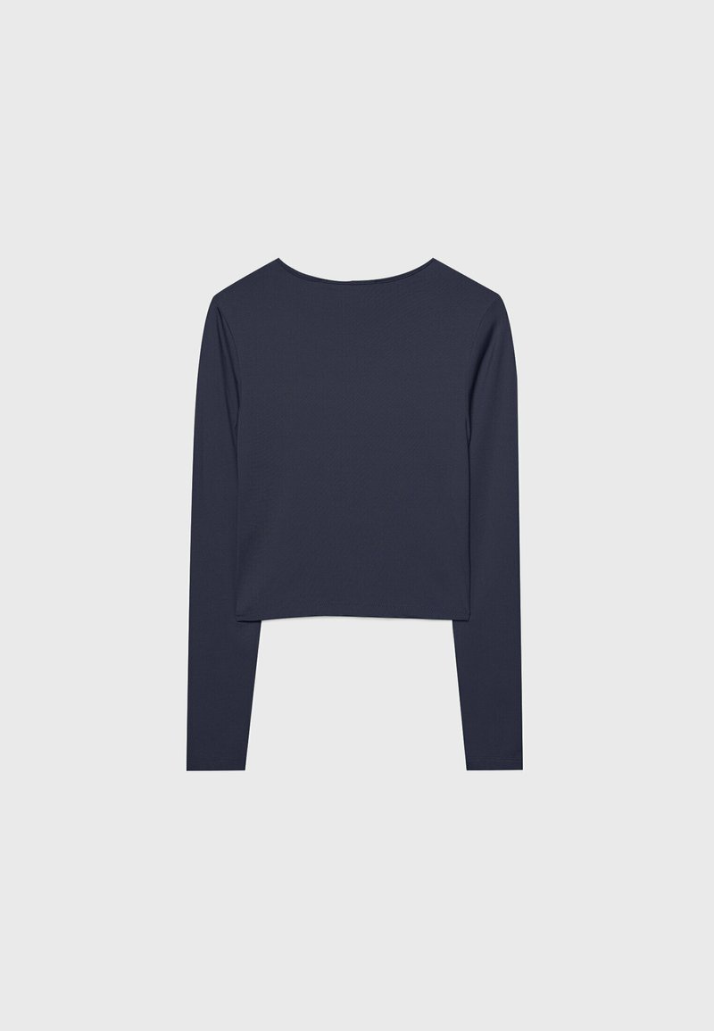 Stradivarius Stradivarius Long sleeved top - dark blue Schlussverkauf