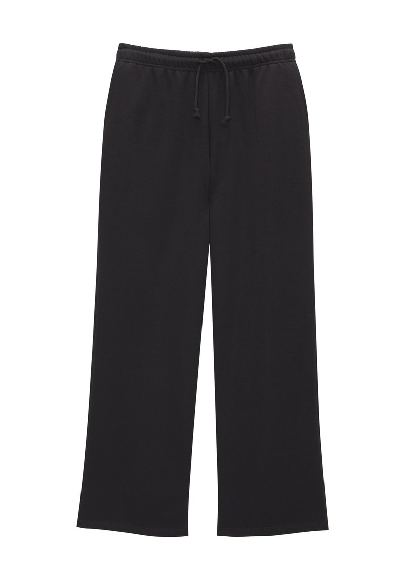 PULL&BEAR PULL&BEAR WIDE-LEG - Tracksuit bottoms - black Günstiger Verkauf