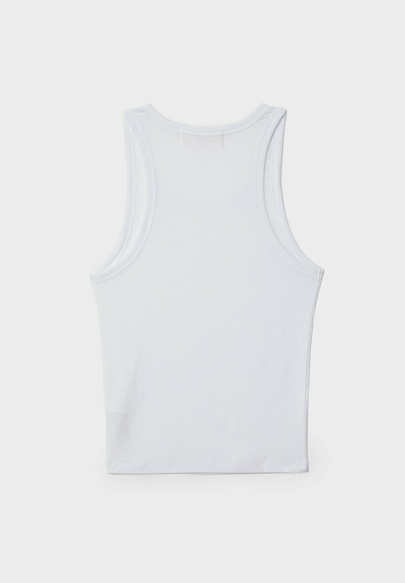 Stradivarius Stradivarius RACERBACK - Top - white denim Blitzverkäufe