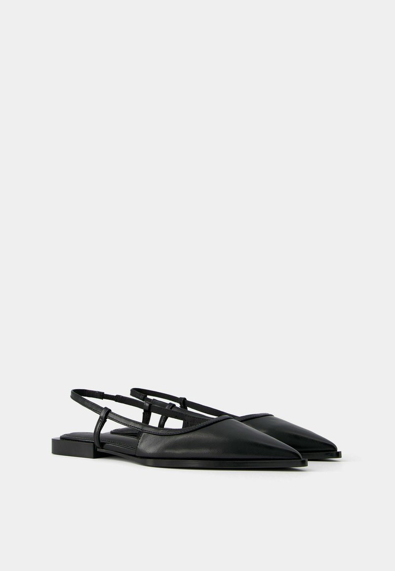 Bershka Bershka POINTED - Slingback ballet pumps - black VIP-Rabatte