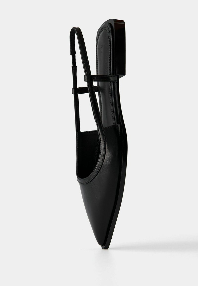 Bershka Bershka POINTED - Slingback ballet pumps - black VIP-Rabatte