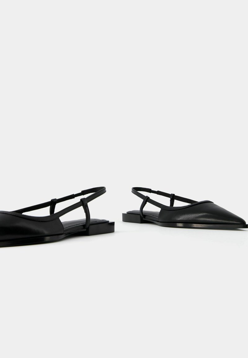Bershka Bershka POINTED - Slingback ballet pumps - black VIP-Rabatte