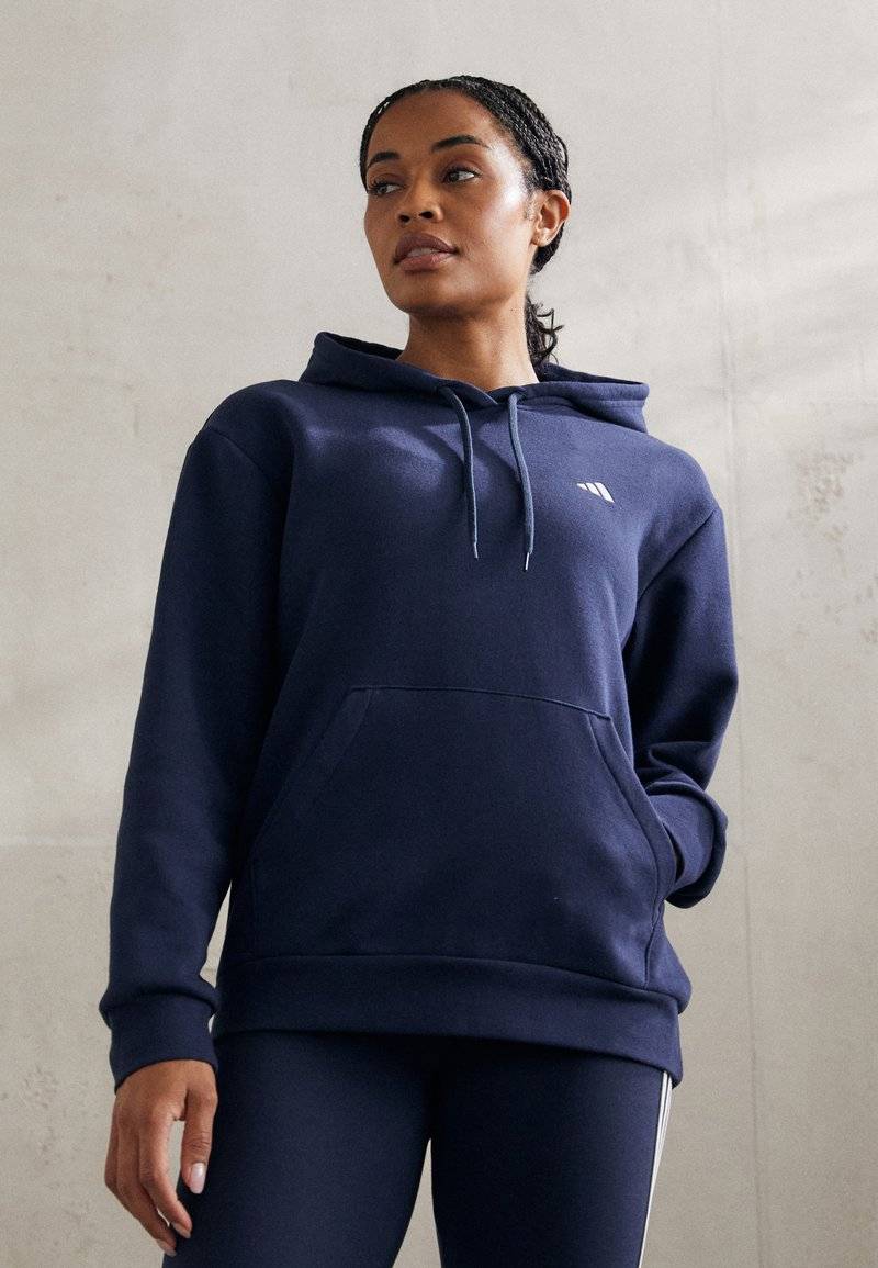 adidas Sportswear adidas Sportswear ESSENTIALS SMALL LOGO FEEL COZY HOODIE - Hoodie - legend ink
