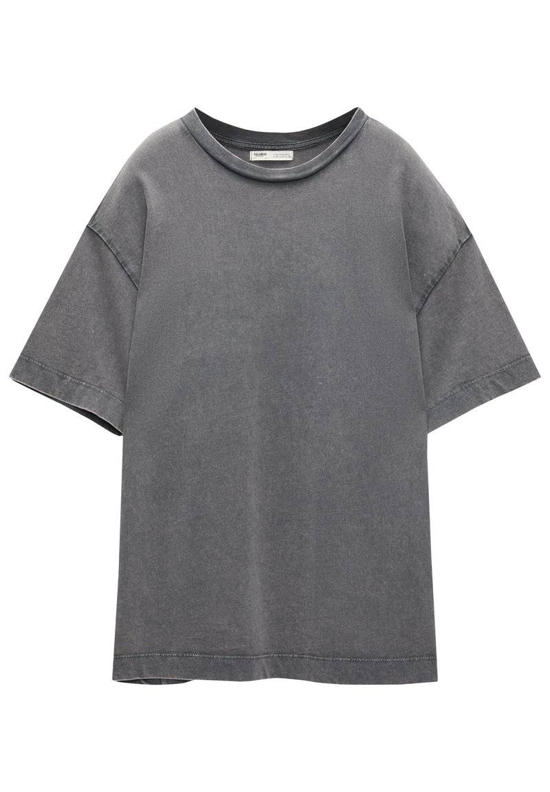 PULL&BEAR PULL&BEAR SHORT SLEEVE - Basic T-shirt - dark grey Schlussverkauf