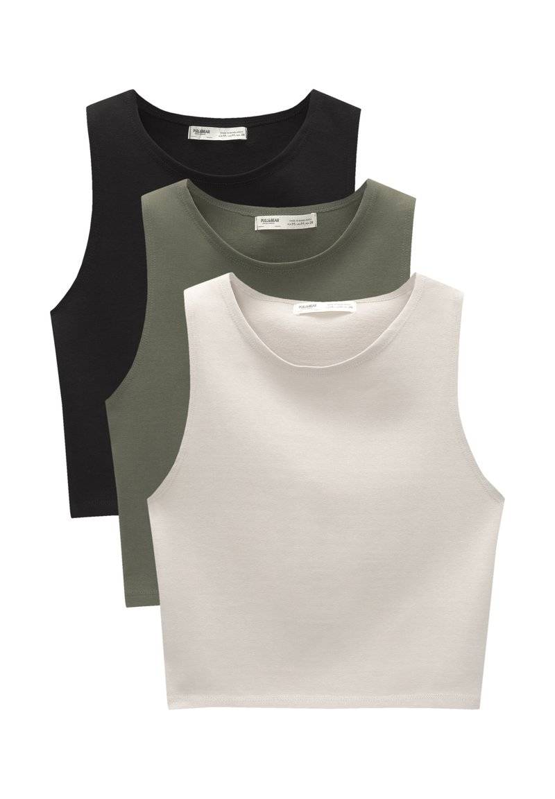 PULL&BEAR PULL&BEAR TRIPACK - Top - green