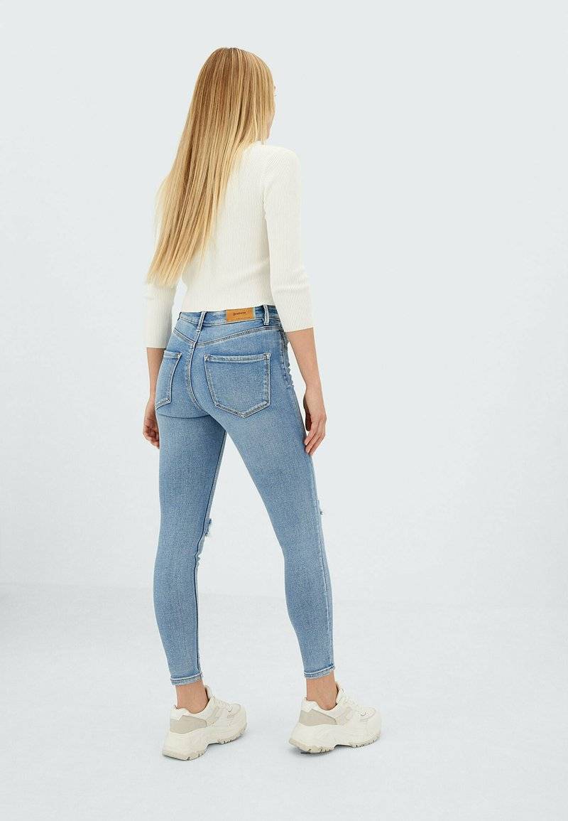 Stradivarius Stradivarius Jeans Skinny Fit - neon blue Blitzverkäufe