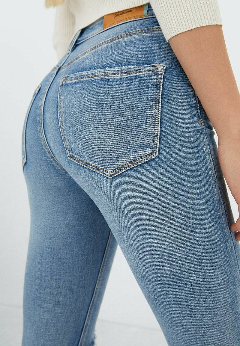 Stradivarius Stradivarius Jeans Skinny Fit - neon blue Blitzverkäufe