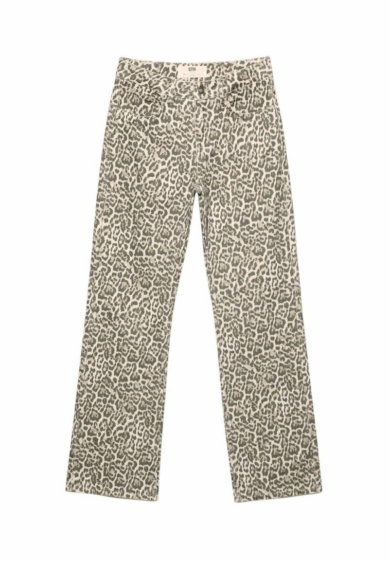 Stradivarius Stradivarius PRINTED - Straight leg jeans - camel Limitierter Zeitrabatt