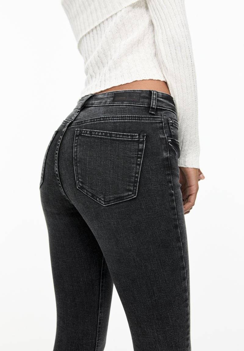 PULL&BEAR PULL&BEAR MID-RISE - Jeans Skinny Fit - grey Flash Sale