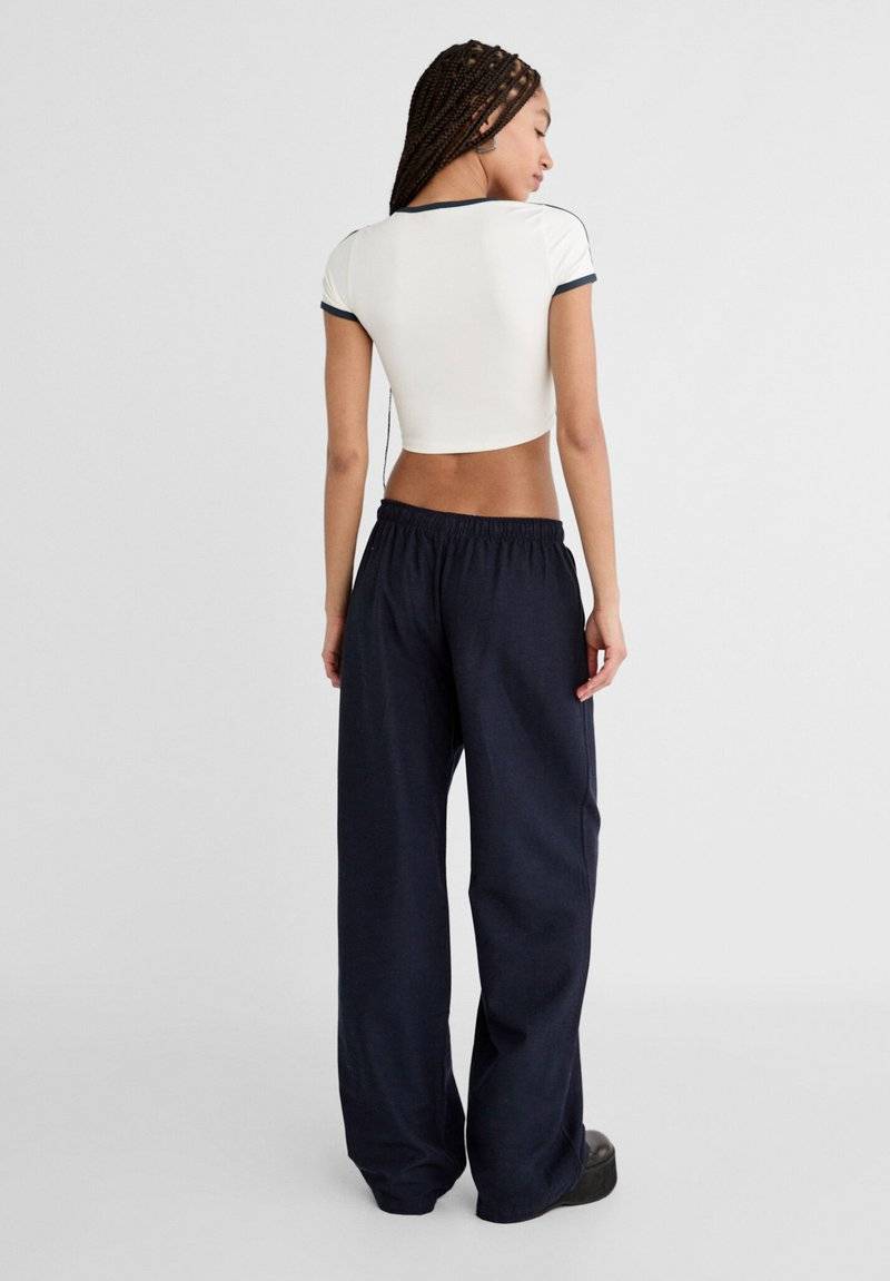Stradivarius Stradivarius LOOSE-FITTING - Trousers - dark blue Letzte 2 Tage