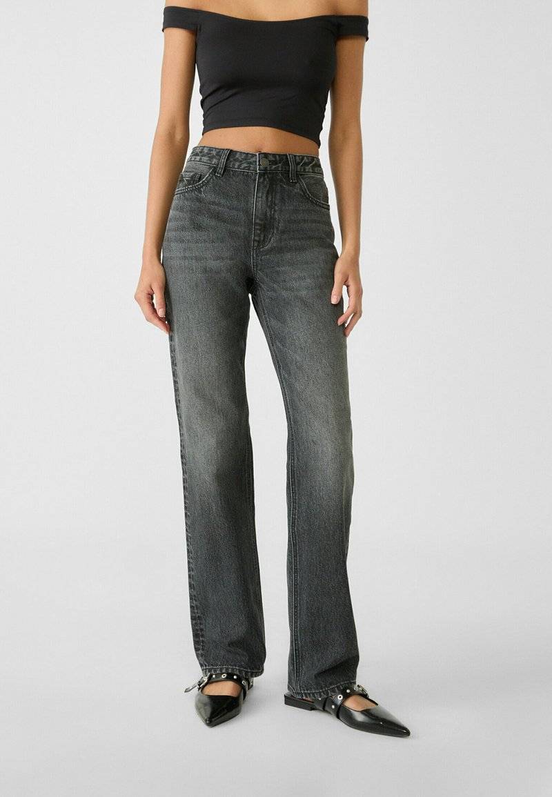 Stradivarius Stradivarius Straight leg jeans - dark grey