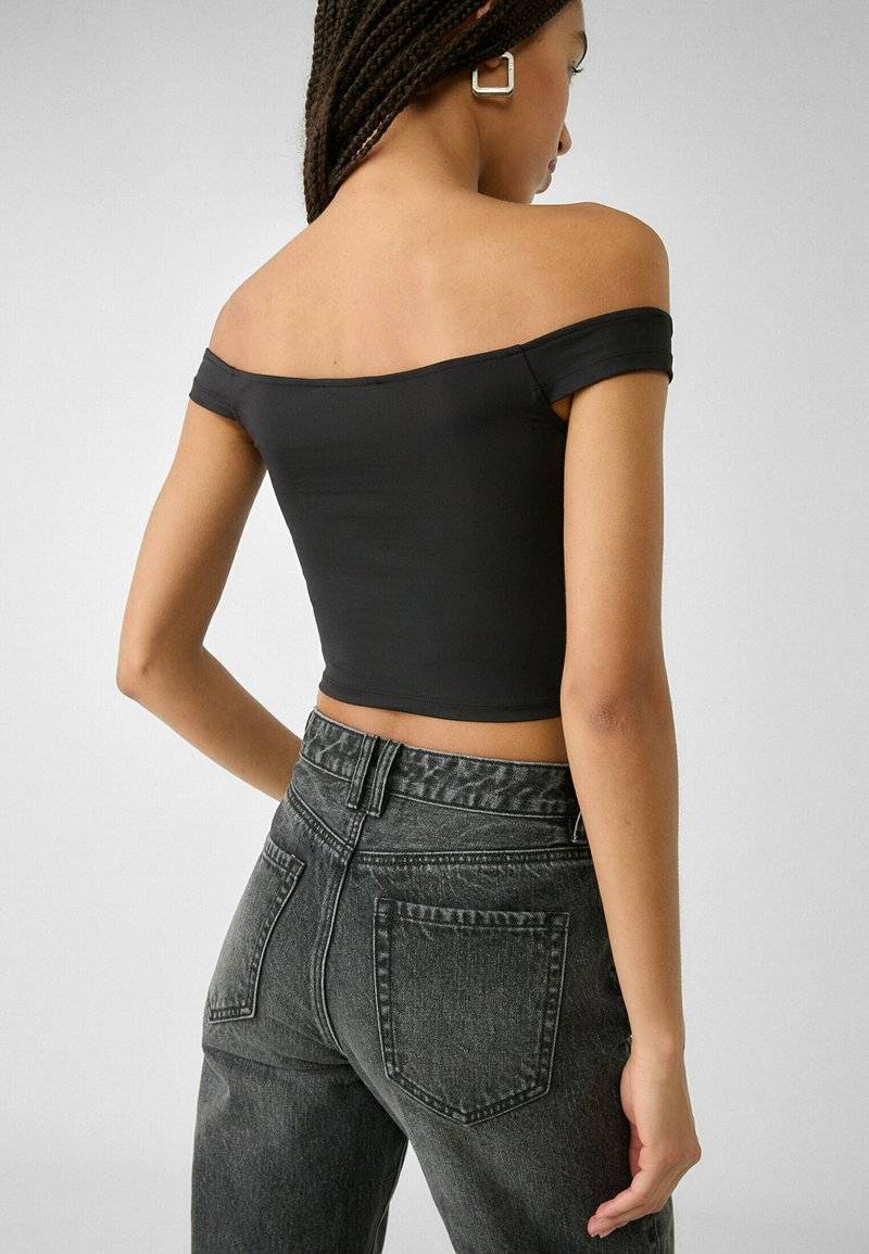 Stradivarius Stradivarius Straight leg jeans - dark grey Letzter Tag