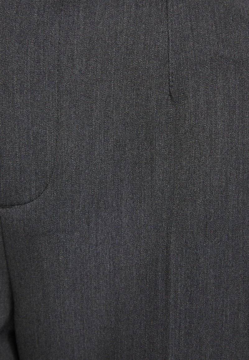 Bershka Bershka WIDE-LEG TAILORED - Trousers - mottled dark grey Bis zu 50% Rabatt