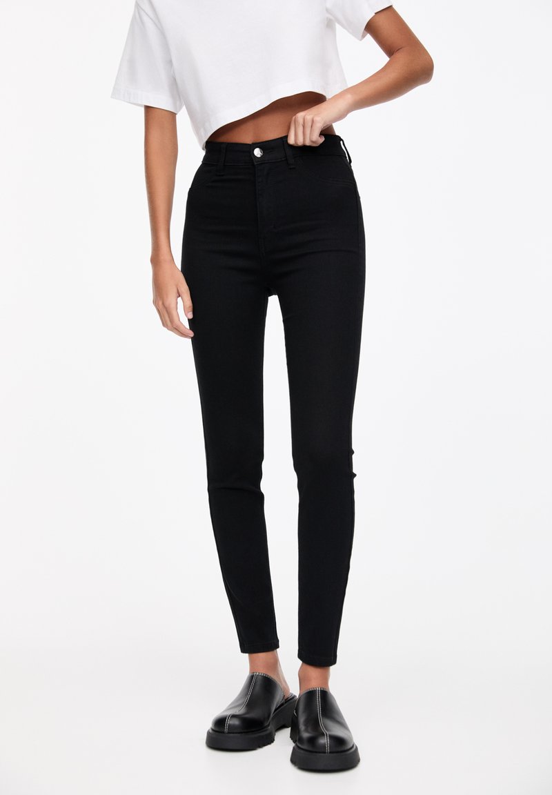 PULL&BEAR PULL&BEAR HIGH WAIST - Jeans Skinny Fit - black