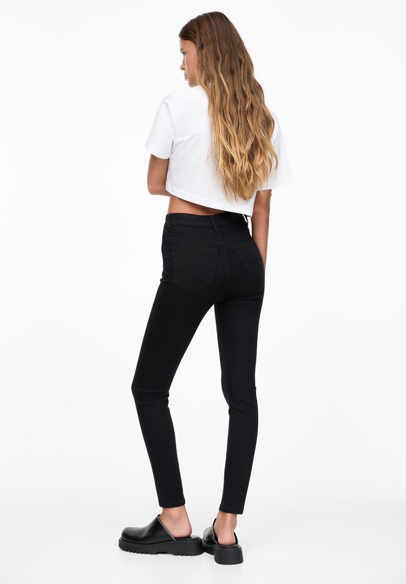 PULL&BEAR PULL&BEAR HIGH WAIST - Jeans Skinny Fit - black Bis zu 60% Rabatt