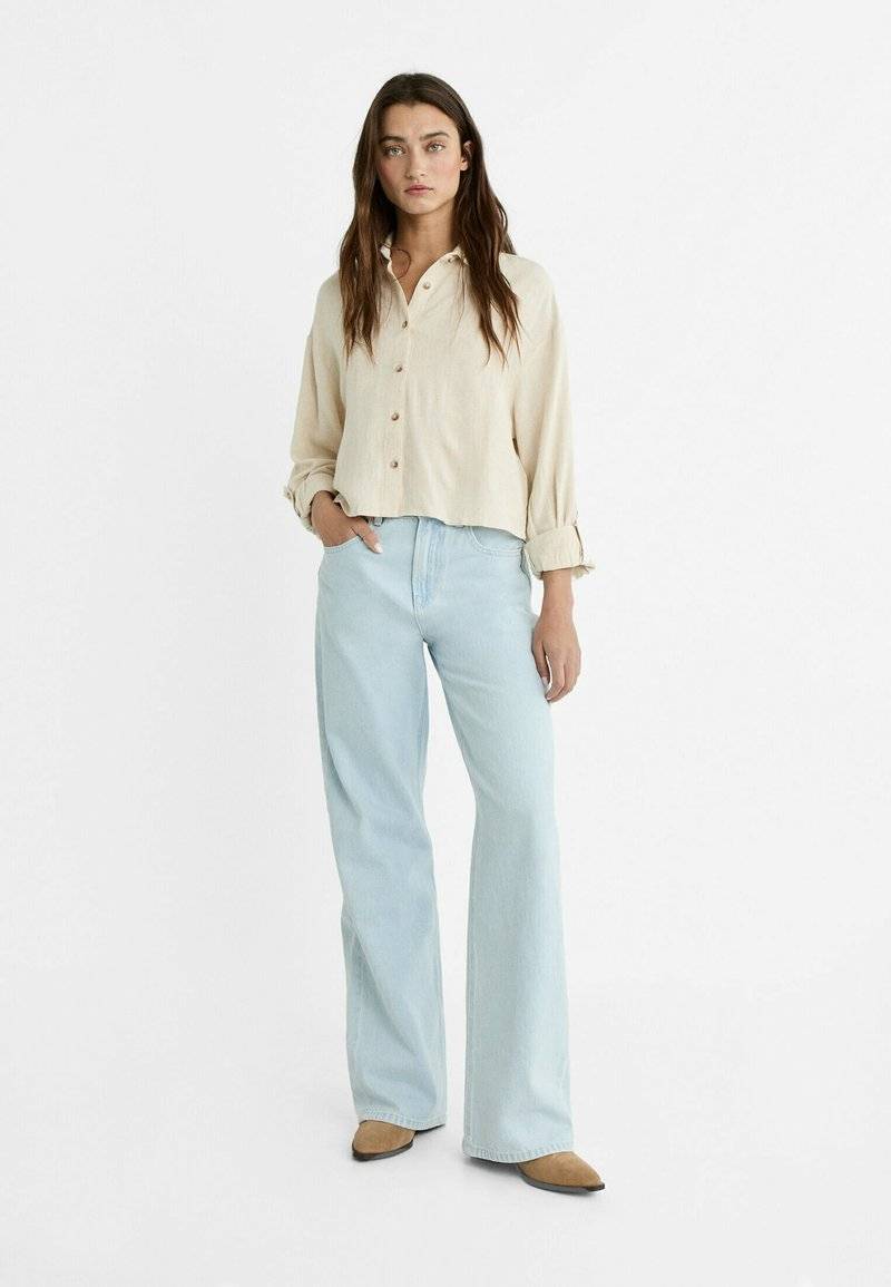 Stradivarius Stradivarius Button-down blouse - stone Vierteljährliche Förderung