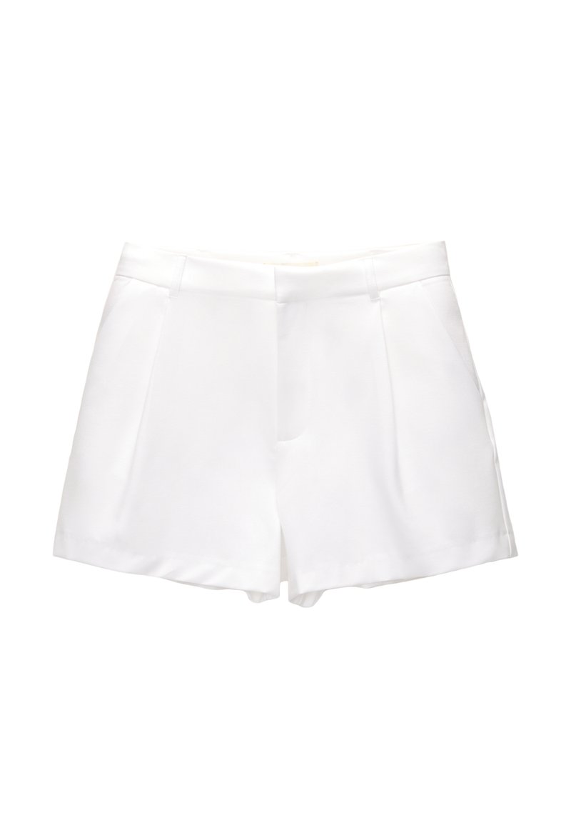 PULL&BEAR PULL&BEAR DARTED - BERMUDA - Shorts - white 50% Rabatt mit kostenlosem Versand